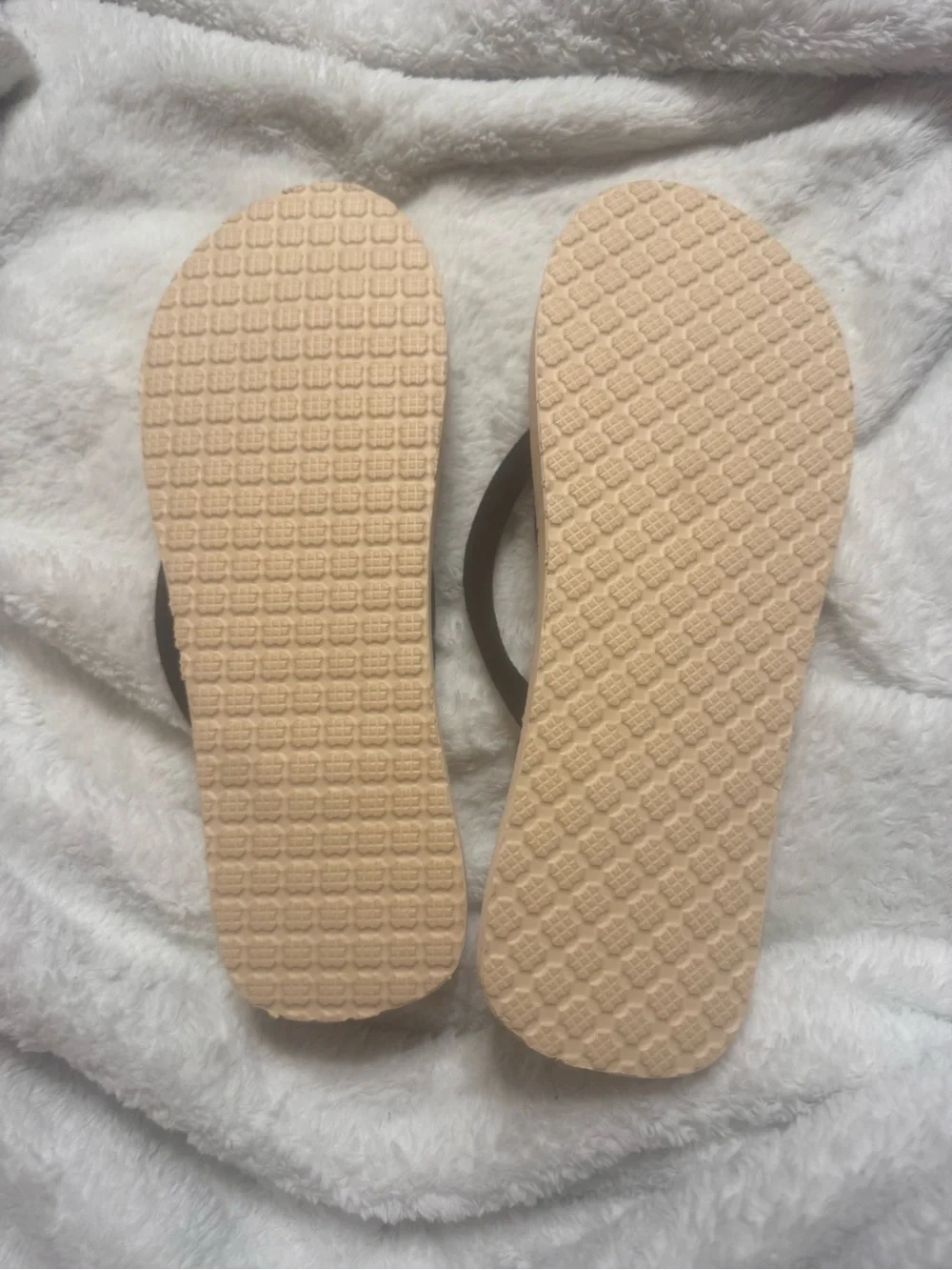 SHEIN Brown Strap Woven Rope Flip Flop Sandals